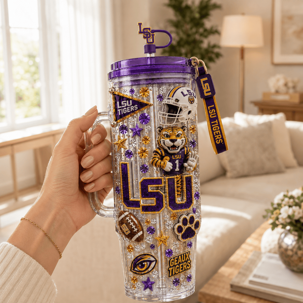 LSUT 40oz Tumbler With Handle NHVH