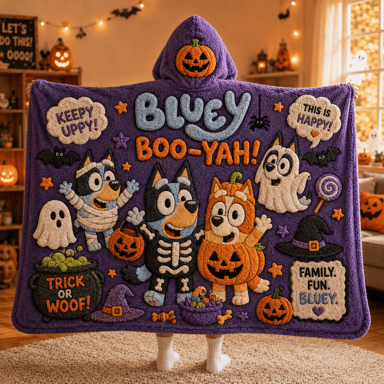 Premium BLU Hooded Blanket BMD