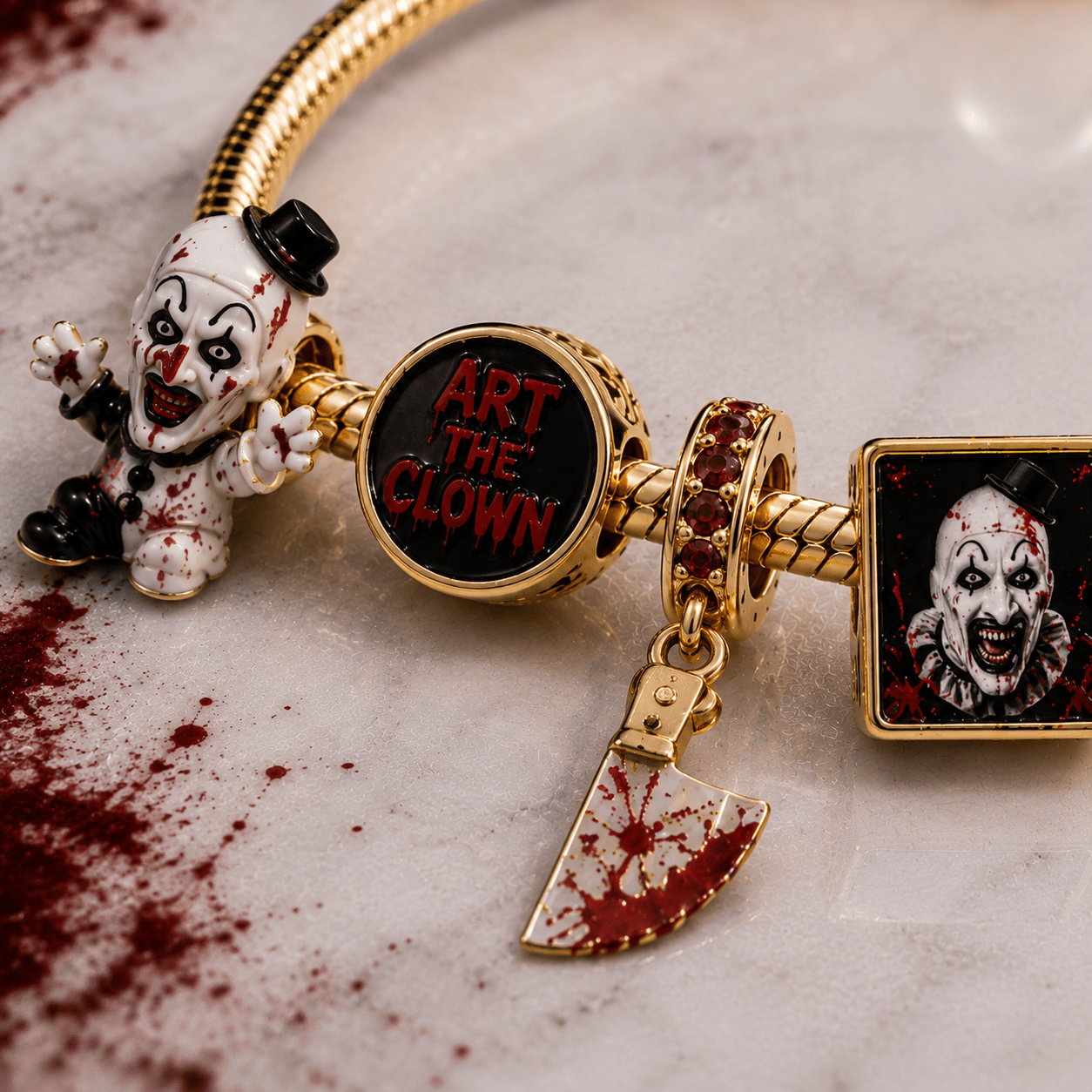 TEF Gold Charm Bracelet Set BMD