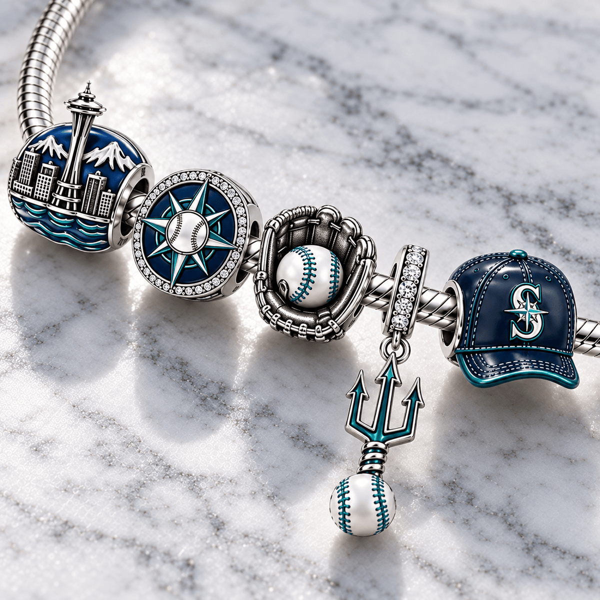 STMR Silver Charm Bracelet Set PTT