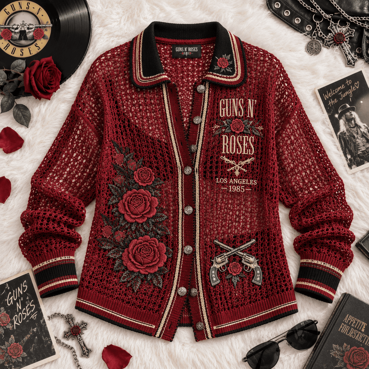 GNR Women’s Open-Knit Cardigan DNBN
