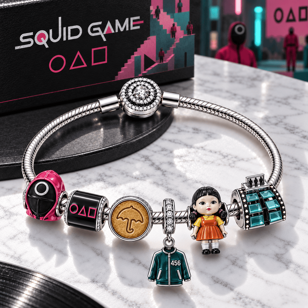SQG Silver Charm Bracelet Set PTT