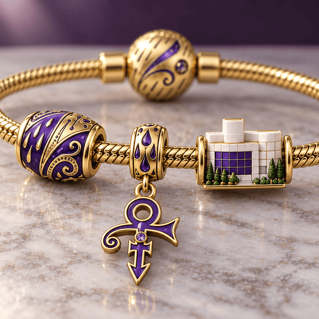 PRCE Gold Charm Bracelet Set HQH