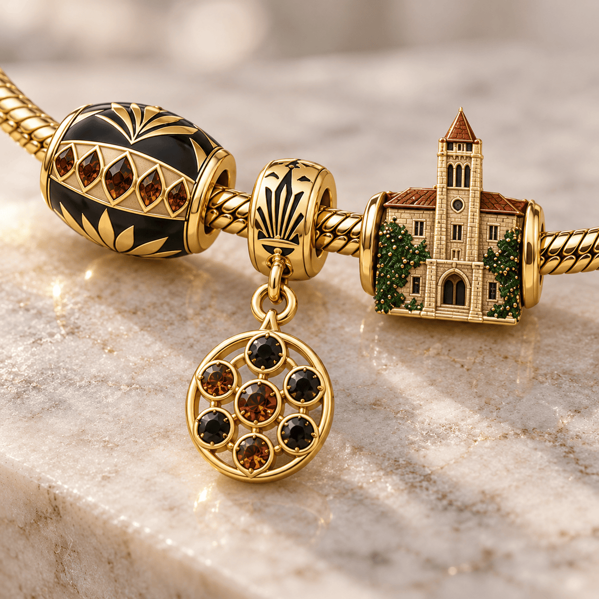 APA Gold Charm Bracelet Set HQH