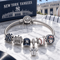 NYY Silver Charm Bracelet Set PTT