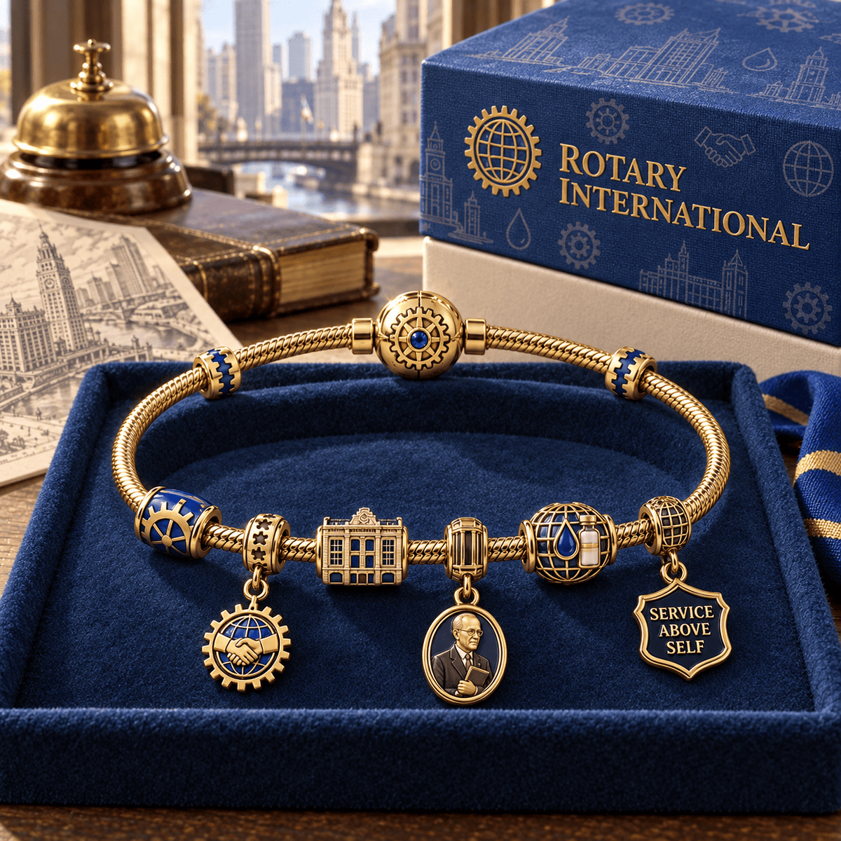ROTI Gold Charm Bracelet Set HQH