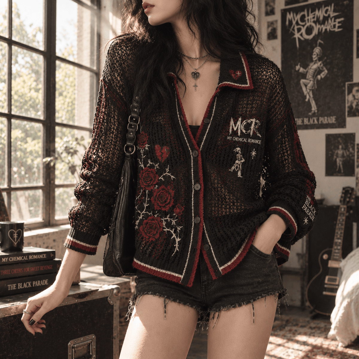 MCR Women’s Open-Knit Cardigan DNBN