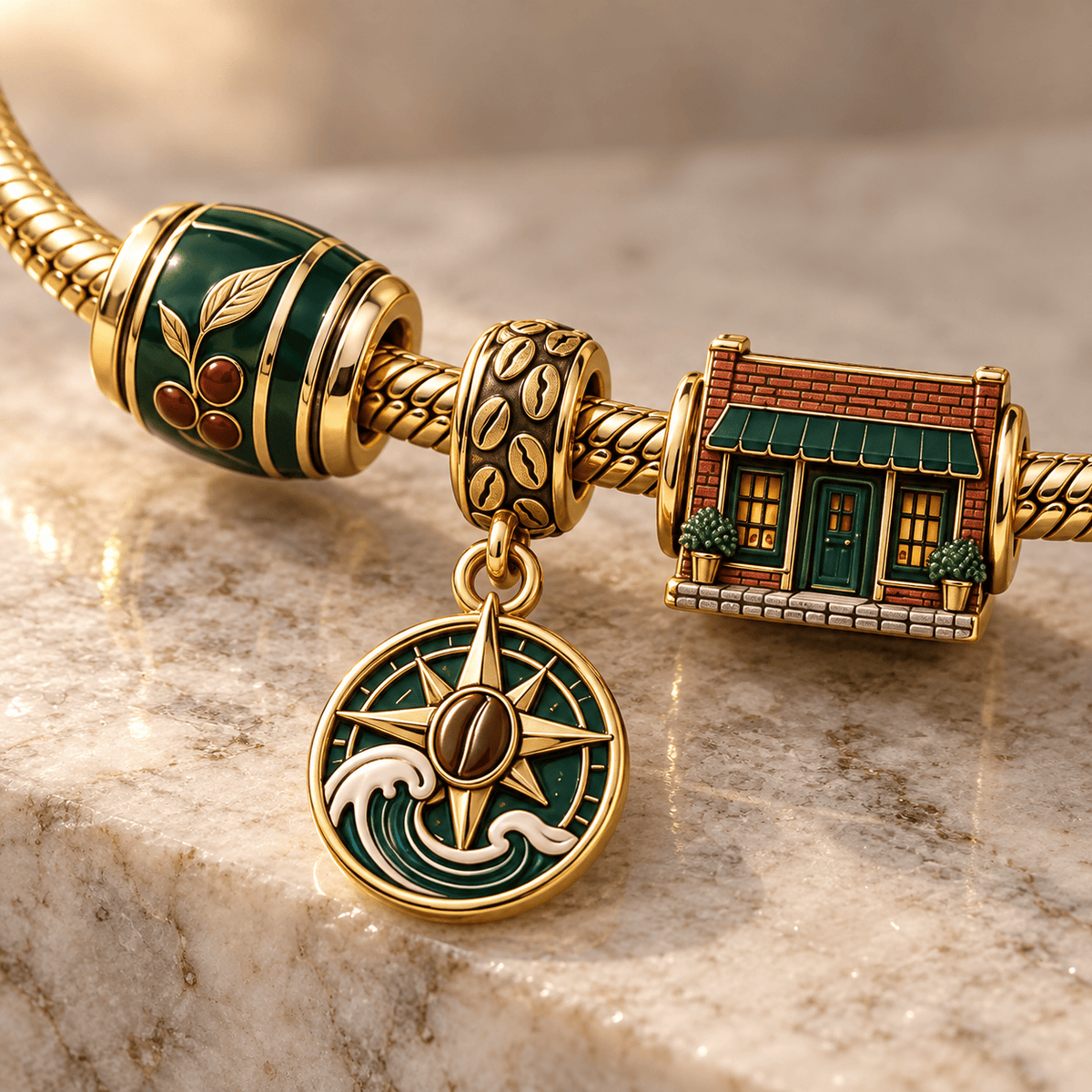 STBK Gold Charm Bracelet Set HQH