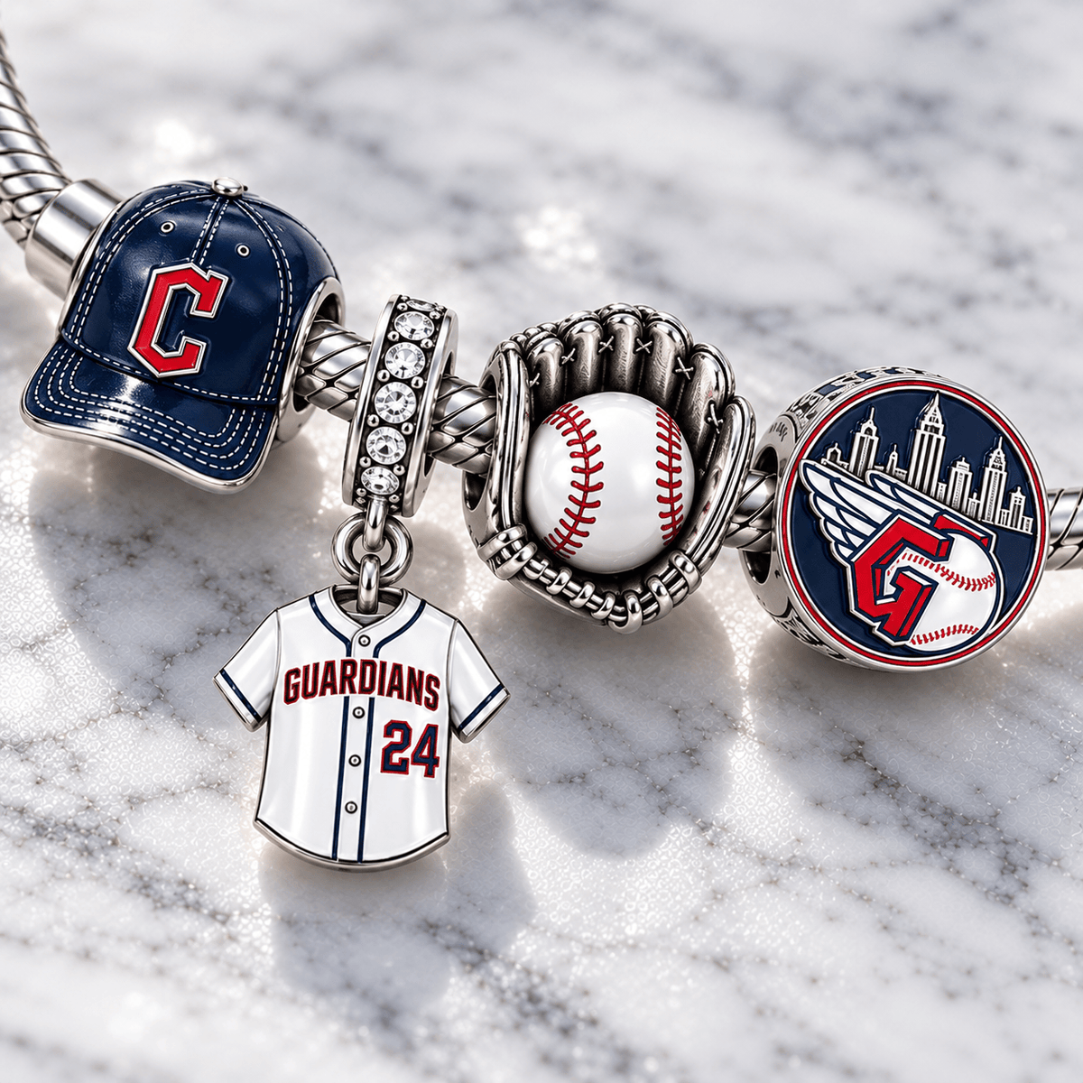 CLG Silver Charm Bracelet Set PTT