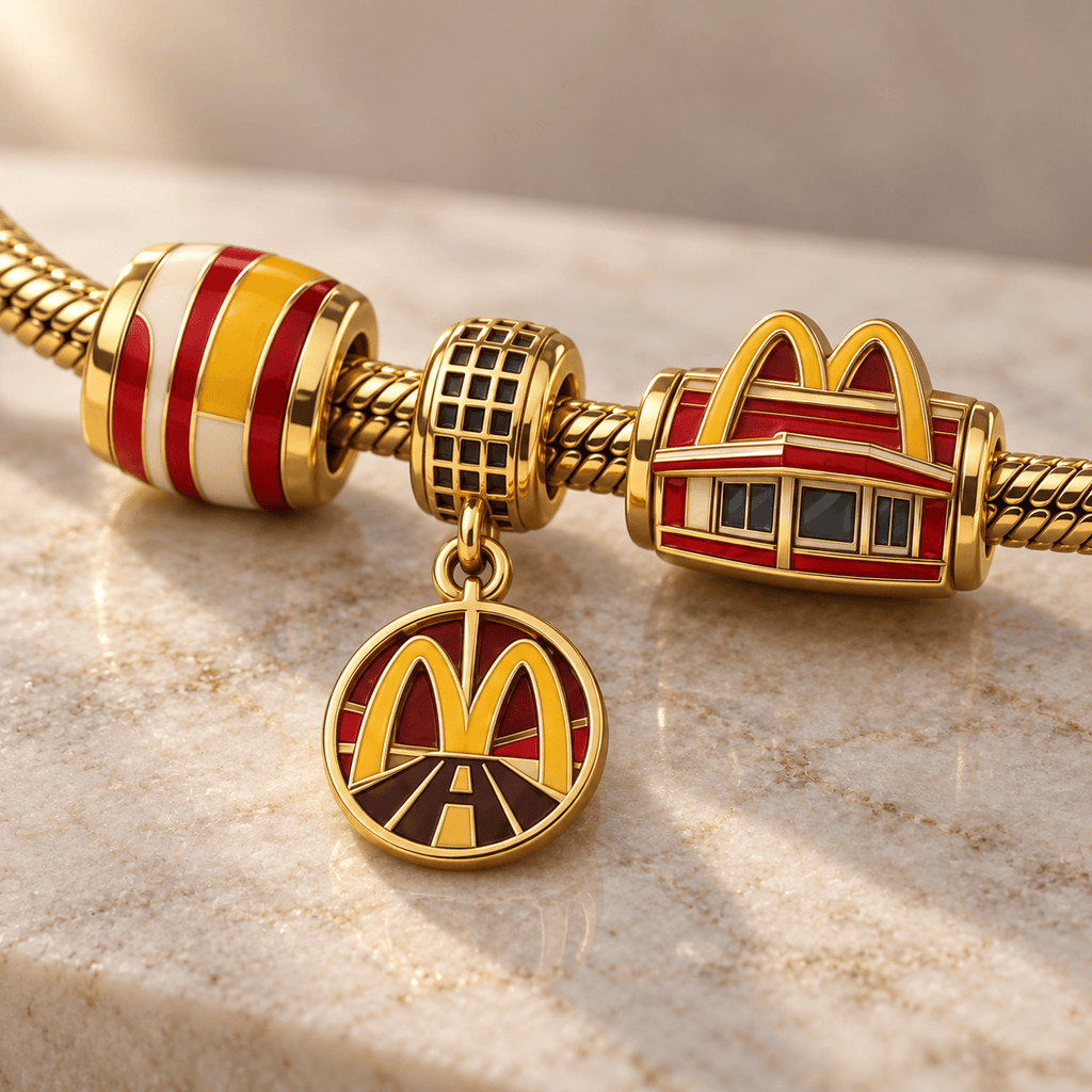 MDN Gold Charm Bracelet Set HQH