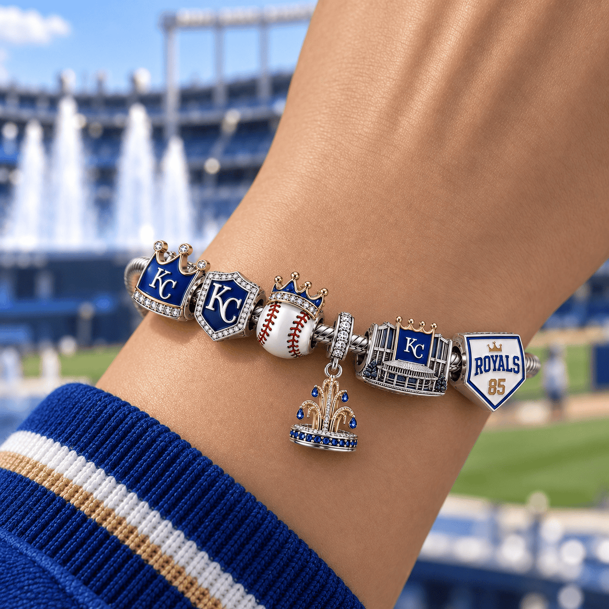 KCR Silver Charm Bracelet Set PTT