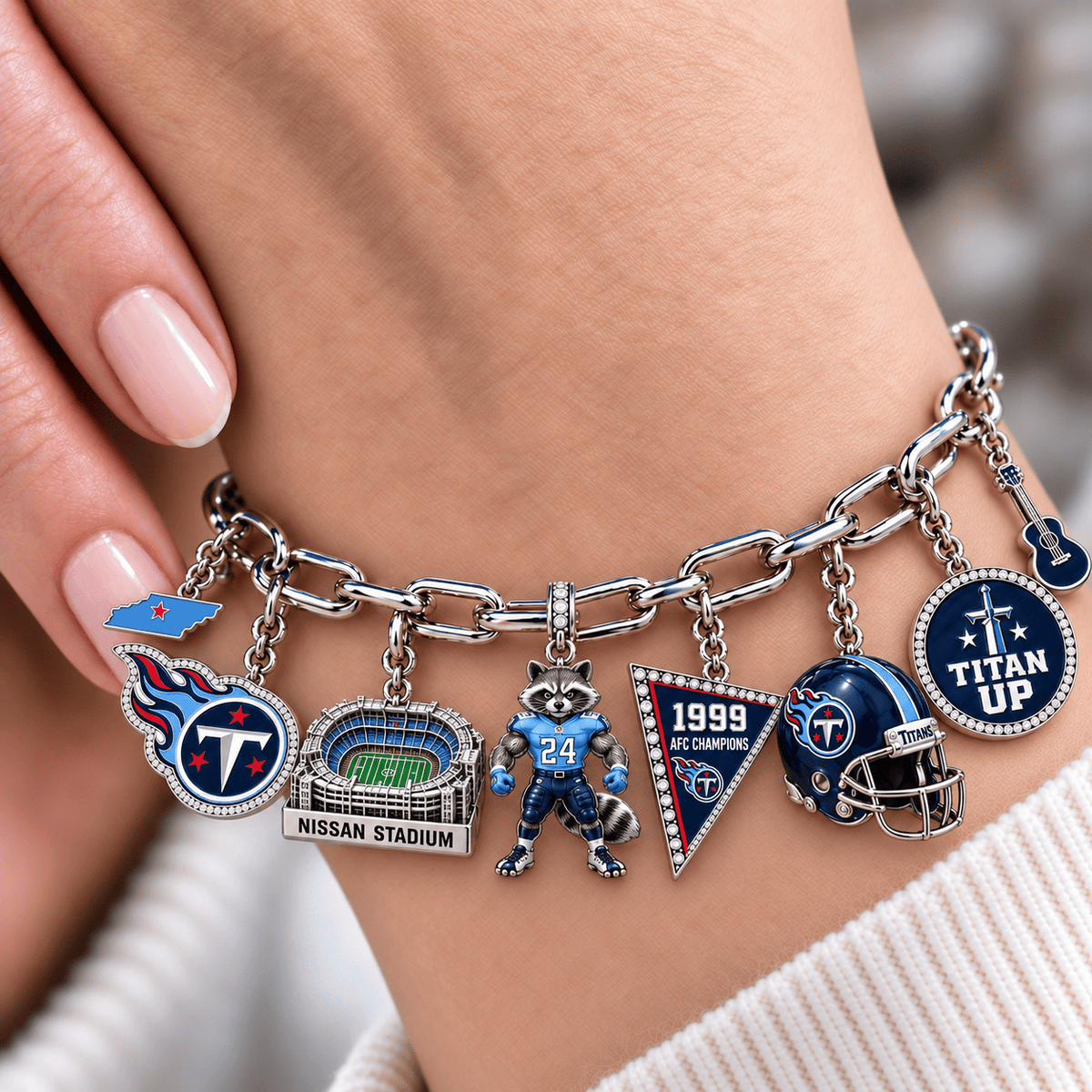 TNST Silver Charm Bracelet Set NTVA