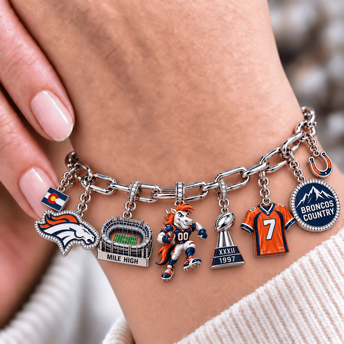 DVBC Silver Charm Bracelet Set NTVA