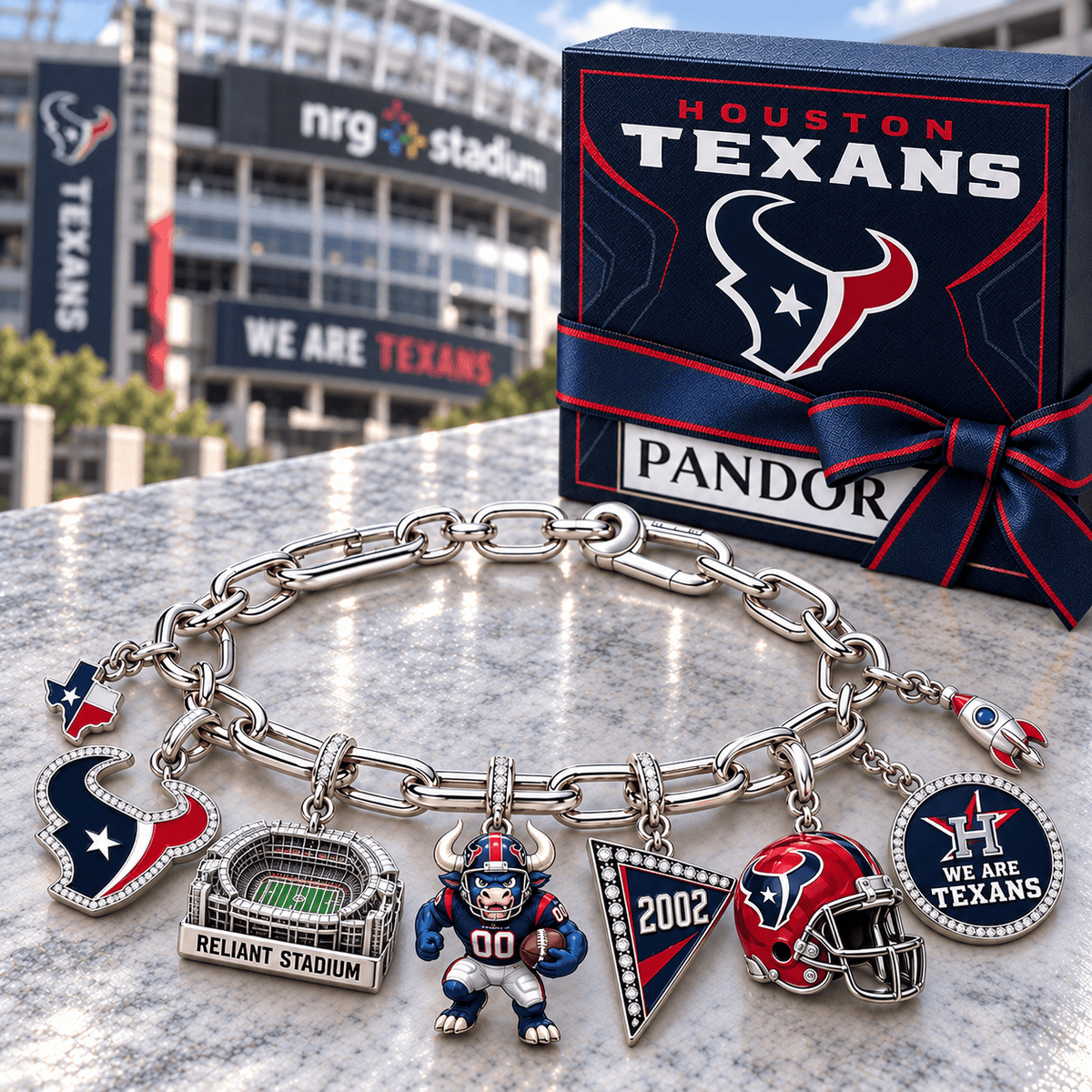 HTX Silver Charm Bracelet Set NTVA