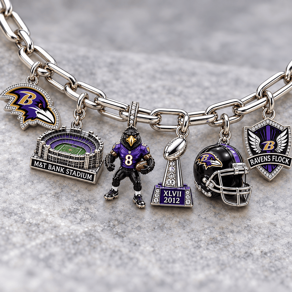 BTR Silver Charm Bracelet Set NTVA