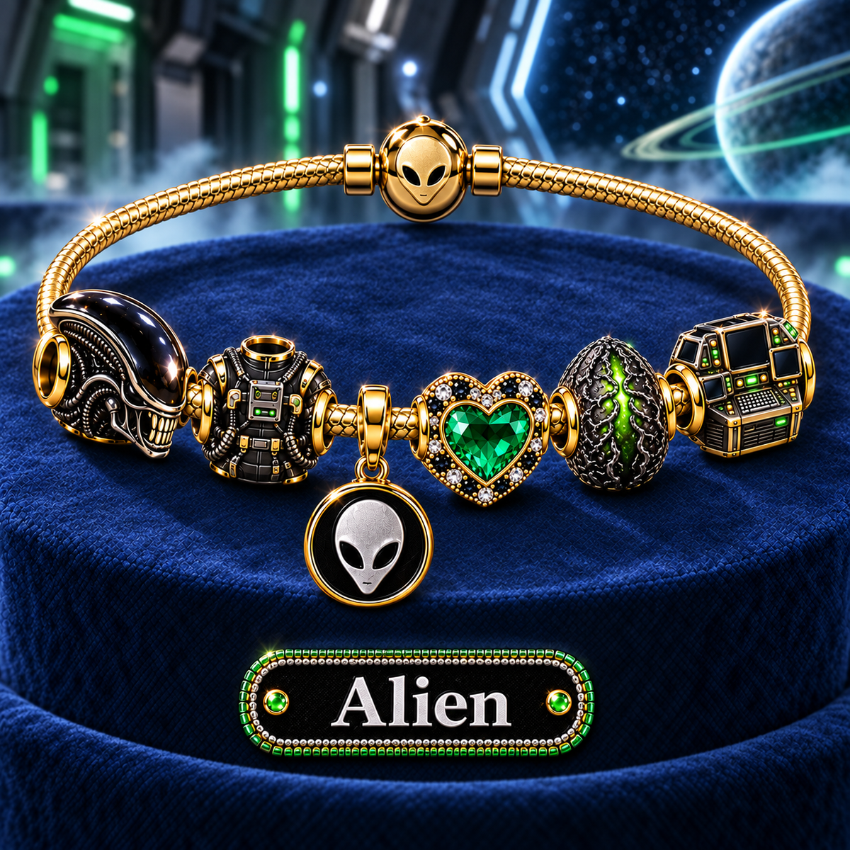 ALIEN Gold Charm Set PNPA
