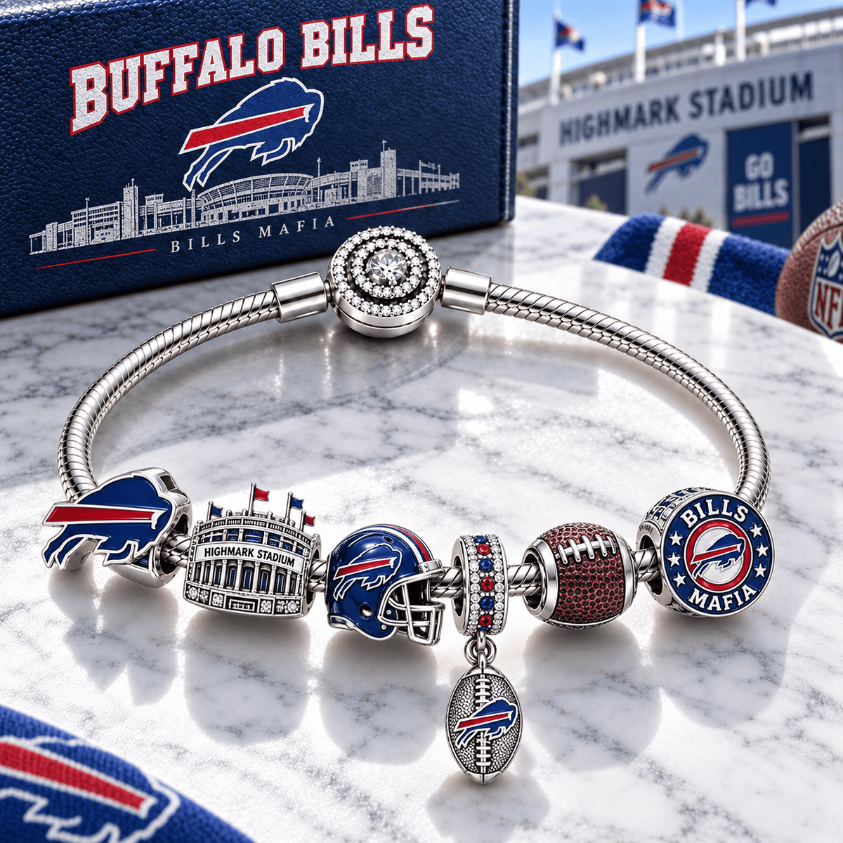 BFBL Silver Charm Bracelet Set PTT
