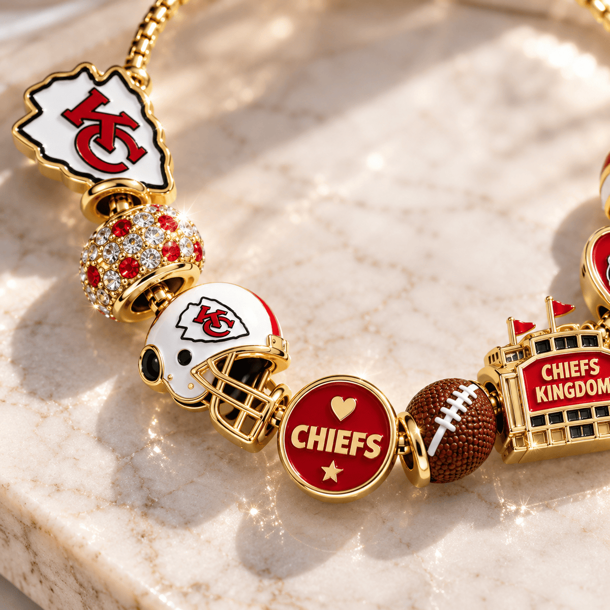 KCC Gold Charm Bracelet Set BMD