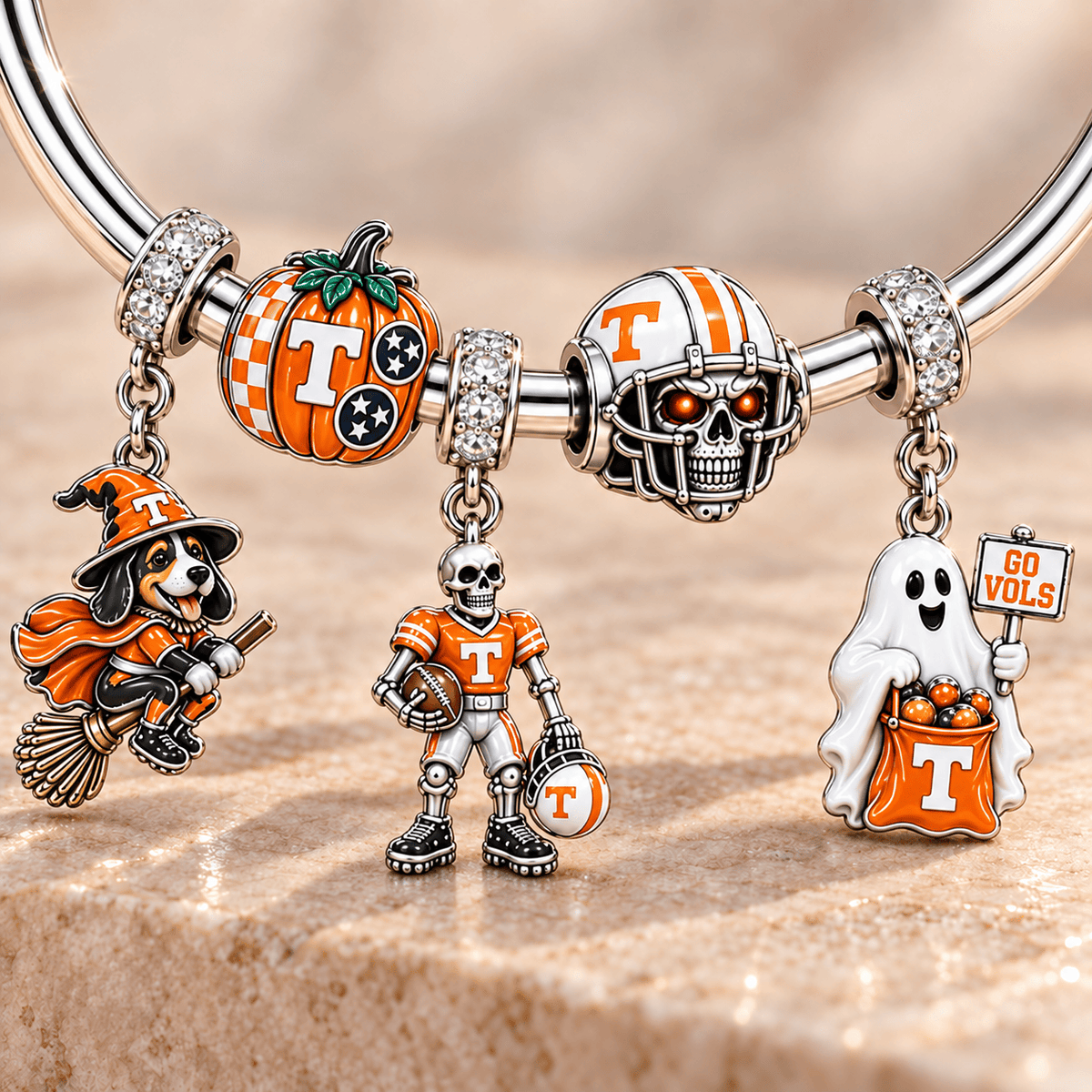 TVF Silver Charm Bracelet Set TMH